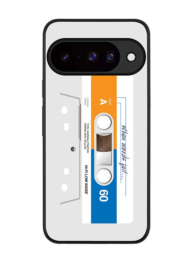 For Google Pixel 10 Case,Slim fit Camera Protection, Shockproof Thin Phone cover  - When Words Fail (White Tape)